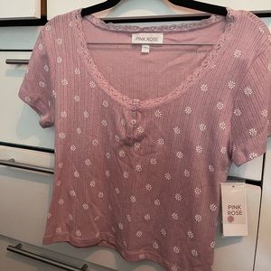 Juniors Top by Pink Rose